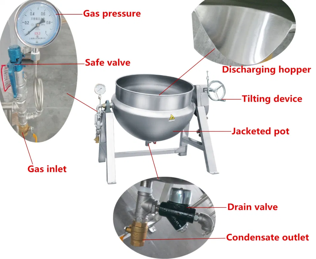 Commercial Electric Cooking Equipment Boiling Pot Industrial Gas Cooker Soup Maker Kettle Pot