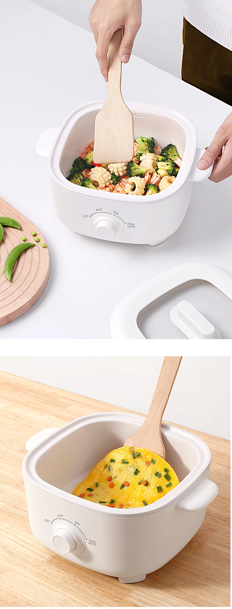 Mini Hot Pot Electric Cooking Electric Stock Pot with Steamer Multi Function Electric Cooker