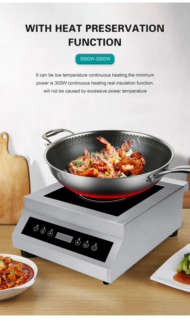 3500W Sensor Touch Control LED Display Ceramic Hobs Stove Multifunctional Hotel Restaurant Electric Commercial Induction Cooker (AM-CD108)