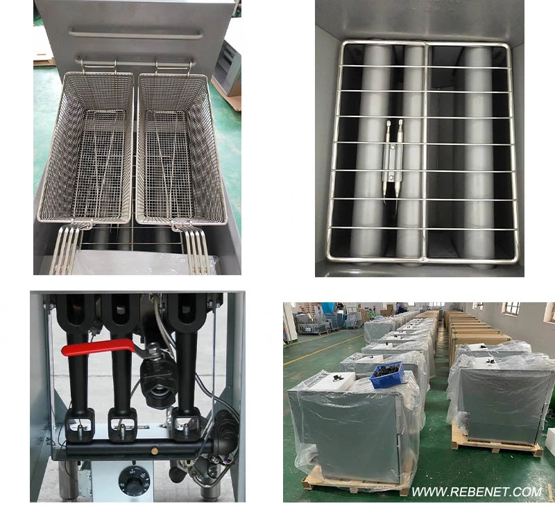 China Manufacturer Commercial Gas Turkey Deep Fat French Fries Chicken Fish Chips Fryer ETL Listed (GF90)