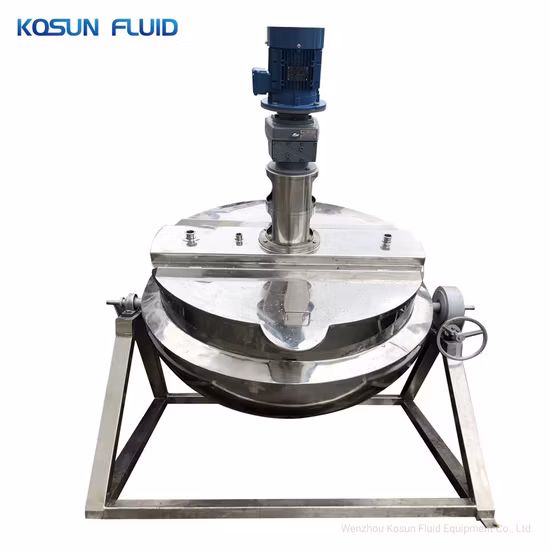 Hervidor/cocina/olla de cocina de aceite de vapor eléctrico Industrial de acero inoxidable de grado alimenticio de 300 1000 litros