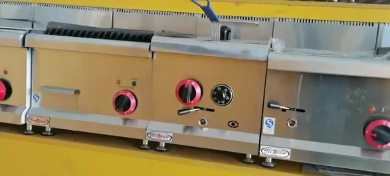 Freidora a gas comercial de acero inoxidable para comida rápida para restaurante
