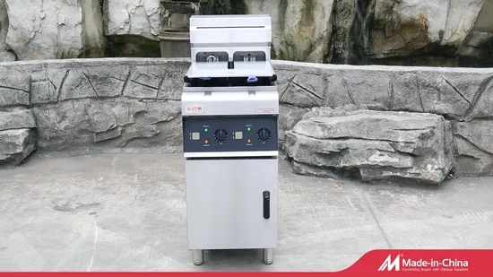 Equipo de cocina comercial independiente eléctrico tanque dividido Chips freidora de pollo (DF